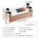 Uimoso 30 Plate Heat Exchanger 4 1-1 4  Mnpt Ports 5 x 12  Brazed 316l St  Steel