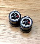 New 1 64 Scale Alloy Wheels Rubber Tires Blk N Chrome  1 Set  For 83 Silverado