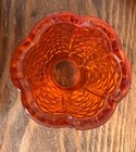 Fenton Fairy Lamp Top Only Replacement Orange Hobnail 3    Candleholder