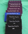 1980 - 1989 Ten Us Mint Annual Proof 5 And 6 Coin Sets 52 Coins 10 Complete Sets