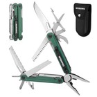 Workpro 18-in-1stainless Steel Multi Tool Plier Edc Multitool 2safety Lock Green