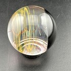 Contemporary Handmade Art Glass Marble 1 06  Twisty Fume Spiral Swirl Trail Mib