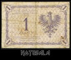 Poland 1 Zloty 1919 Jeden Pick-51 Fine  Serie 88 093456   scarce  