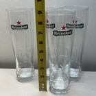 Set Of 4  Heineken Red Star 0 25l Beer Glasses Etched Bottom