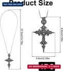 Gothic Cross Necklace For Women Men vintage Captivity Skull Cross Pendent Neckla