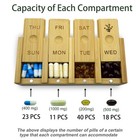 7-day Bamboo Weekly Pill Organizer For Medicine Supplement  Arthritis Friendly