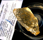 Libyan Desert Glass Meteorite Tektite Impact Specimen  144 Crt yellow Gem  Aaaa 