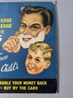 Child   s Razor Blades 10c Advertising Cardboard Store Sign Vintage 50 s Original