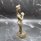 Antique Early 20th Century Bronze Statue Of Green Tara