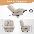 Korser Power Swivel Recliner Sofa With Massage For Living Room cashmere