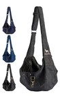 Noah   Paw Dog Sling Carrier  Small Dogs   Cats  Adjustable  Sl-snp - Black