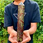 1 9lb  Natural Dragon Blood Stone Column Quartz Crtal Obelisk Energy Healing