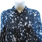 Michael Kors Women s Blue   White Peplum Blouse Small