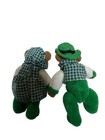Russ Tiny Teddies Miniature Bear Pair Fully Jointed 3    St Patrick Outfit
