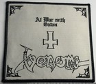 Venom At War With Satan Black Border Woven Patch