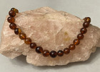 Vtg Root Beer-tortoise-cognac Amber Bakelite-graduated Bead-gold Filled Necklace