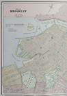 Vintage 1892 Brooklyn New York Map 14 x11  Old Antique Original Brooklyn Heights
