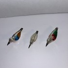 3 Vintage Hand Blown Bird Mercury Glass Ornaments Hummingbird Set Of 3