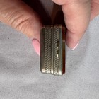 Vintage Banded Agate Stone Pill Box Trinket Box Hinged Pocket Case Art Deco