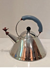 Alessi 9093 Michael Graves Kettle With Bird Whistle  Blue Handle