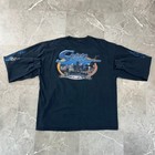 Vintage Harley Davidson Graphic Tee Mens Xl Clown Flames Dice Sleeve Hit Faded