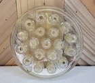 19 Hole 5  Large Clear Glass Flower Frog  Benefits Rescue Animals 