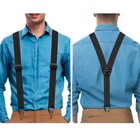 Suspenders For Men Heavy Duty  X Shape Back Hidden Suspender 1 5  Under Clothing