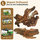 Kathson Natural Large L mopani Driftwood  10 To 14 Inches 2pack   Brown