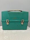 Vintage Thermos Green Plastic Dome Workers Lunch Box Rare Smaller Size Free Ship