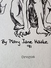 Original Traditional Vintage 1981 National Tattoo Flash Sheet Mary Jane Haake Or