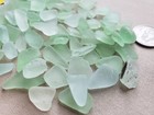 Pure Beach Sea Glass Surf Tumbled Foam Light Green Small Mosaic Craft Damage H01