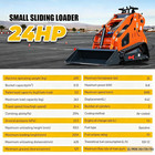 24hp Rato Skid Steer Twin Cylinder Tracked Loader 3-stage Pump Usa Free Shipping