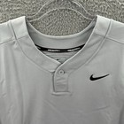 Nike Baseball Jersey Men Small Stock Vapor Select One Button Gray Black Henley 8
