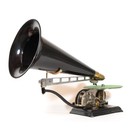 Beautiful 1906 Columbia Standard Aa Skeletal Disc Phonograph W records  Needles