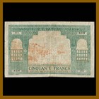 Morocco 50 Francs  1943 P-40  central Tape See Photo  Cir