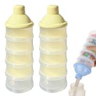 2 Pcs 5 Layers Baby Milk Powder Pots  Formula Dispenser Portable Milk Powder