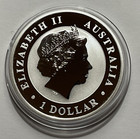 2017 Australia 1 Troy Oz  9999 Fine Silver Kookaburra Perth Mint Shark Privy Bu