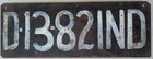 Indiana     Pre-state License Plate     1910 1911 1912
