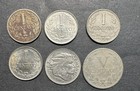 Lot Of 6 Colombia Columbia Old Coins 1 5 10 Centavos 1938 1946 Collection World
