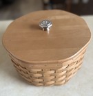 Longaberger Dealers Choice Bunco Card Dice Basket Set Woodcrafts Lid Vintage