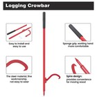 60  Log Peavey Steel Cant Hook W  Rubber Grip   Adjustable Hook Log Roller Tool