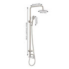 3-outlet Rainfall Shower Head Shower System Faucet Handheld Shower Wall Mounted 