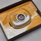 Vintage Toujours Moi Solid Perfume Compact Gold Tone Horse Design