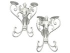 Pair Of Vintage Cast Iron Wall Sconces 13  
