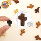 100pcs Mini Wooden Cross 5 Colors  Christian Gift Bulk Natural Small Cross Pocke