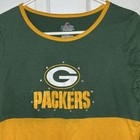 Majestic Green Bay Packers Women M Pullover Jersey Shirt Rhinestones Free Tatoos