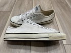 Rare Vintage 80-90s Made In Usa Converse All Star Low White Leather Mens Size 10