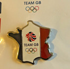 Team Gb Map Of France  Paris  2024 Olympics Pin Badge - New On Card