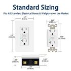 20amp 15amp Gfci Outlet Tamper Weather Resistant Duplex Receptacle Ul White New