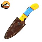 8  Damascus Steel Blade Survival Full Tang Hand Made Hunting Knife Resin Handle